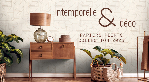Feuilletez la nouvelle collection de papiers peints Intemporelle et deco 2025